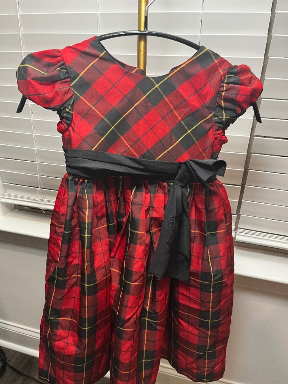 Polo Ralph Lauren Girls Red Tartan Plaid Holiday Dress Size 5
